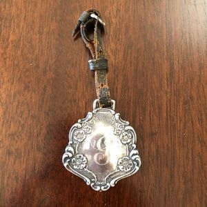Vintage Sterling Silver Luggage Tag